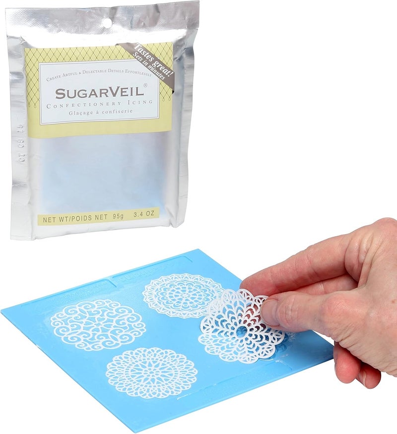 SugarVeil Medallion Topper Mat with Icing - Image 1